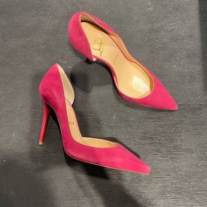 Christian Louboutin  Iriza  Pink Suede Pumps *New*